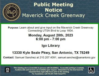Public Meeting - Maverick Creek Greenway