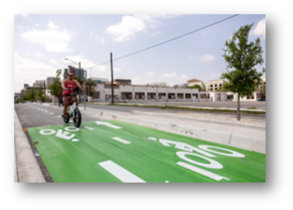 bike rider on bike lane