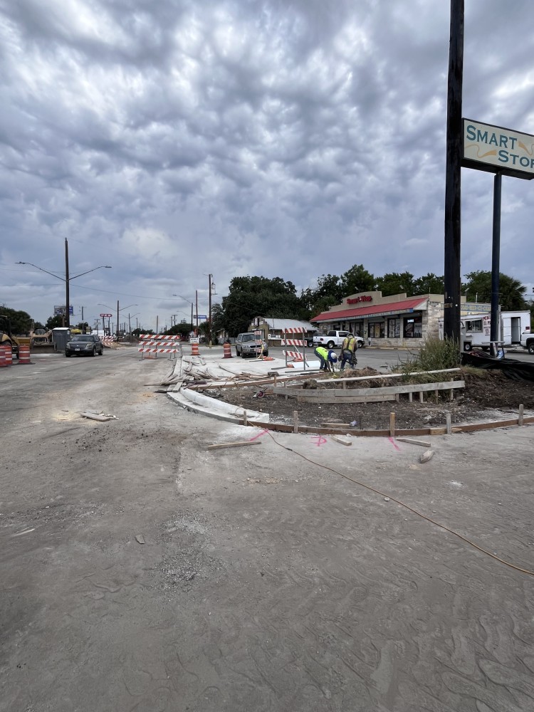 Corner of N. New Braunfels and Gibbs St. East Sidewalk - North View