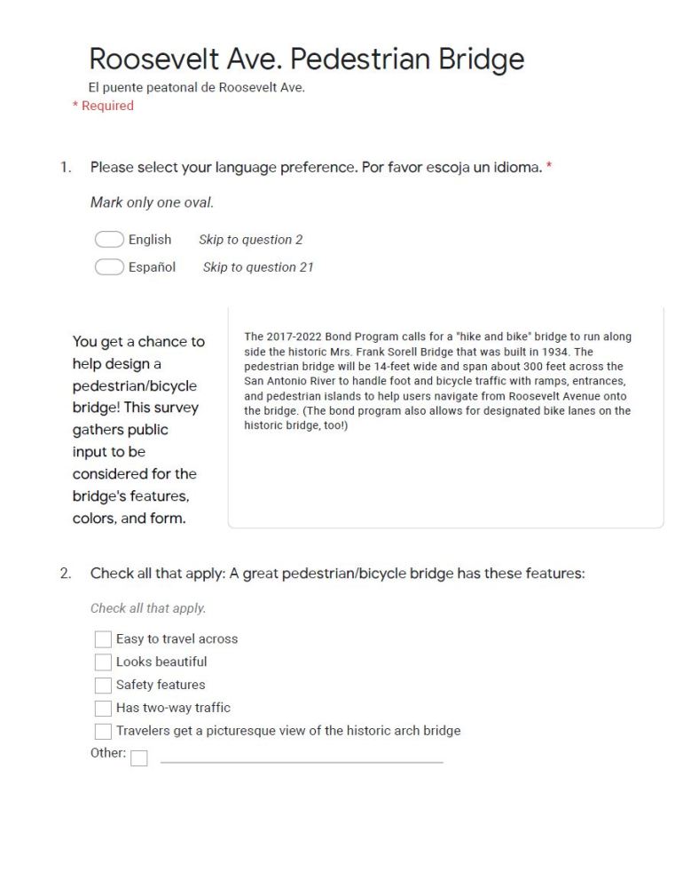 Roosevelt Survey page 1