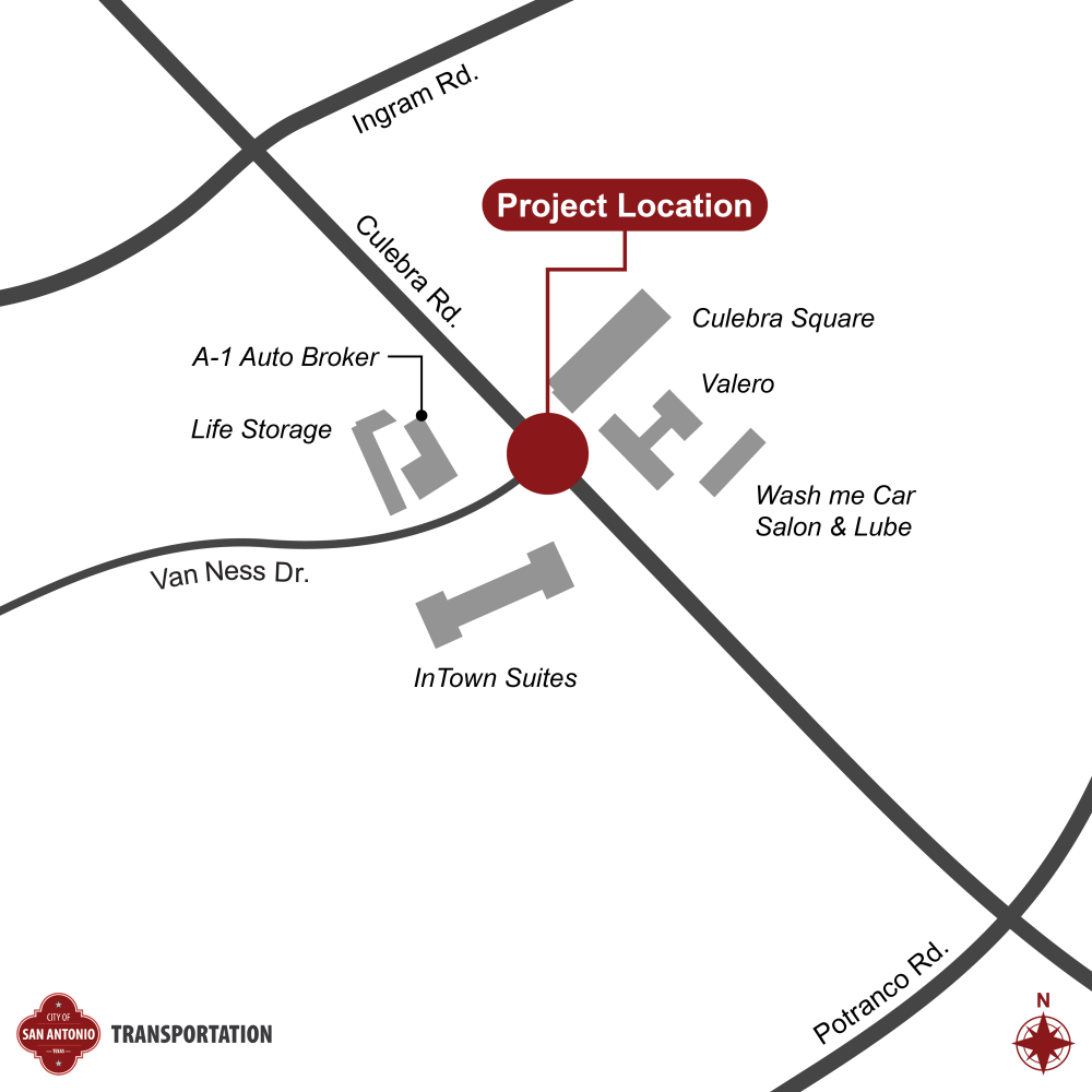 map indicating location of project at Culebra and Van Ness