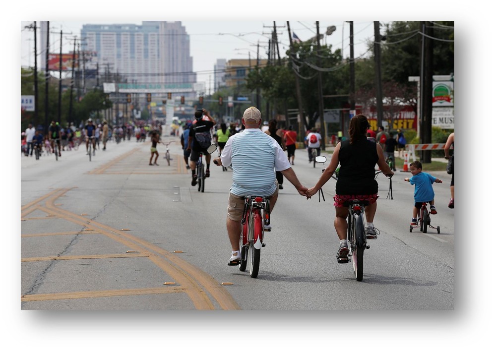 bike riders on street